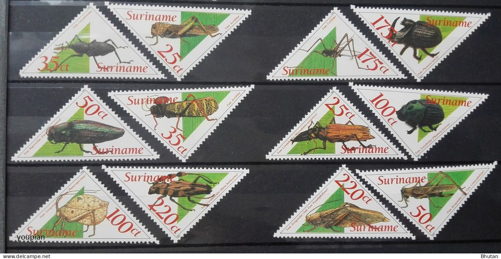 Suriname 1993, Insects, MNH Unusual Stamps Set - Surinam