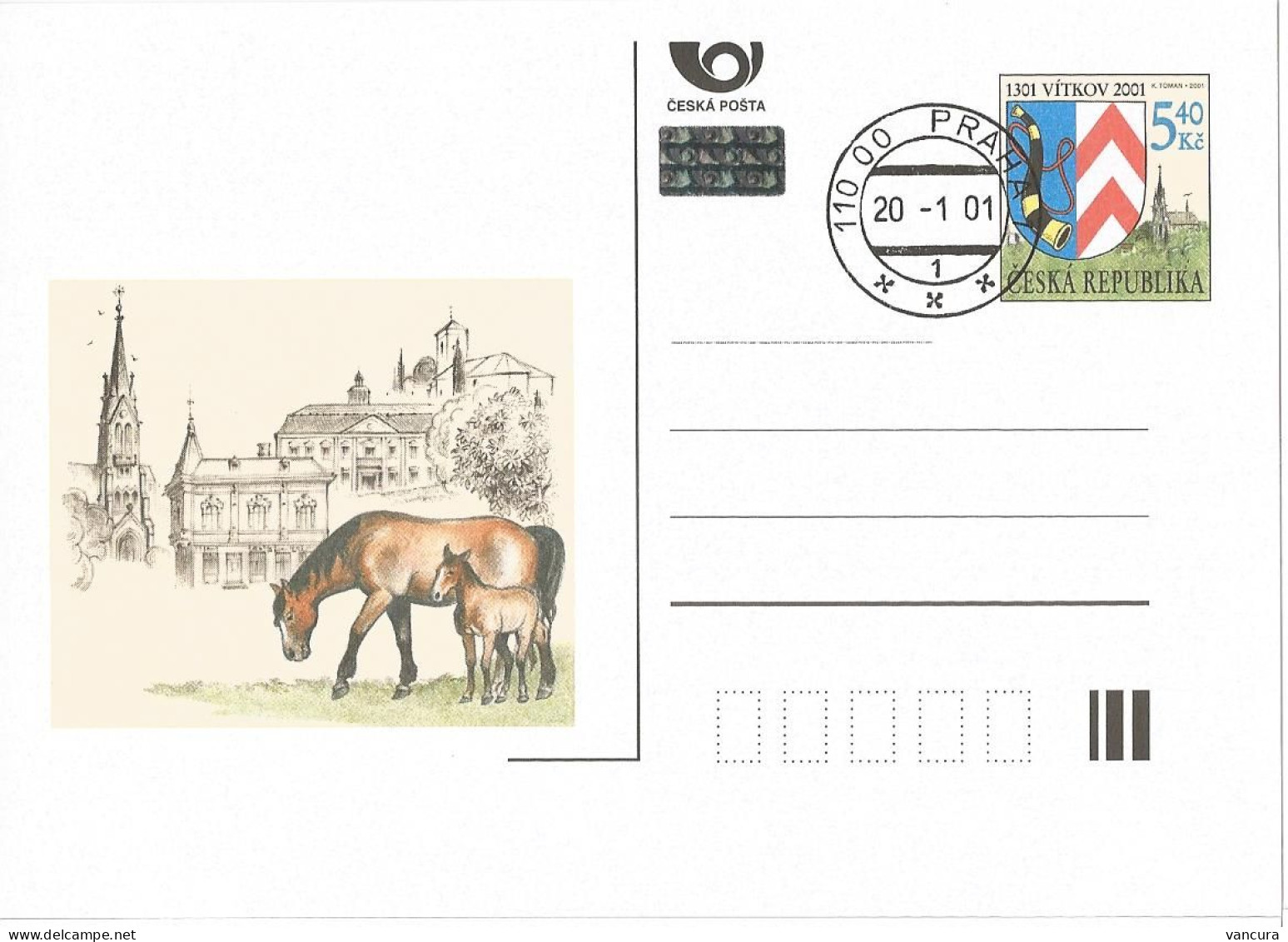 CDV 62 Czech Republic  Vitkov Wigstadtl, 700th Anniversary 2001 Horse - Other & Unclassified