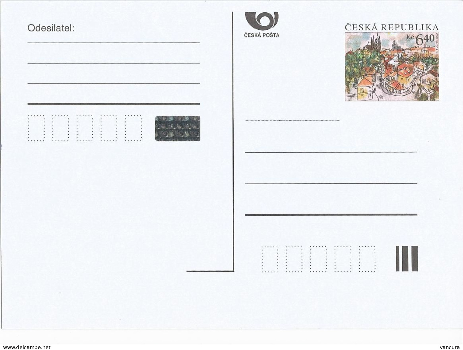 CDV 76 A Czech Republic New Prague Definitive Card 2002 - Cartes Postales