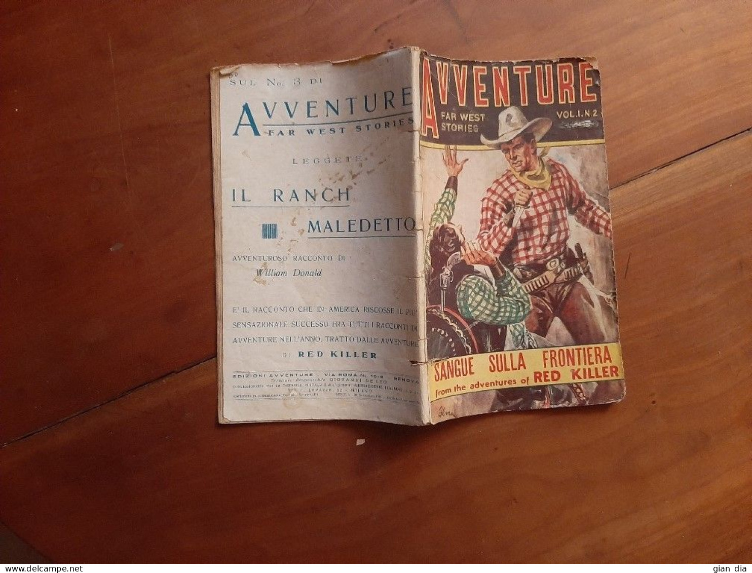 AVVENTURE Far West Stories Ed.Avventure BONELLI-DE LEO N.2 Del 30.11.48. - Actie En Avontuur