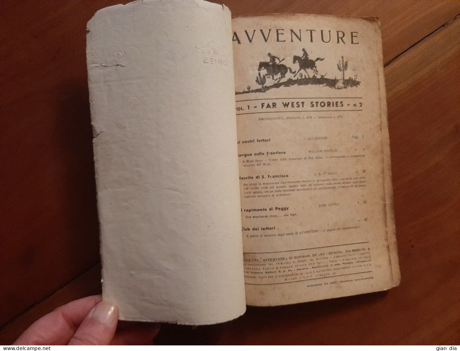 AVVENTURE Far West Stories Ed.Avventure BONELLI-DE LEO N.2 Del 30.11.48. - Actie En Avontuur