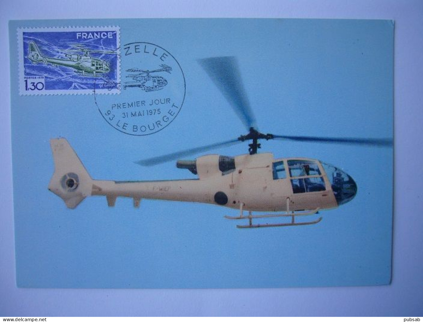 Avion / Airplane / SUD-AVIATION / Helicopter / Gazelle / Carte Maximum - Helicopters