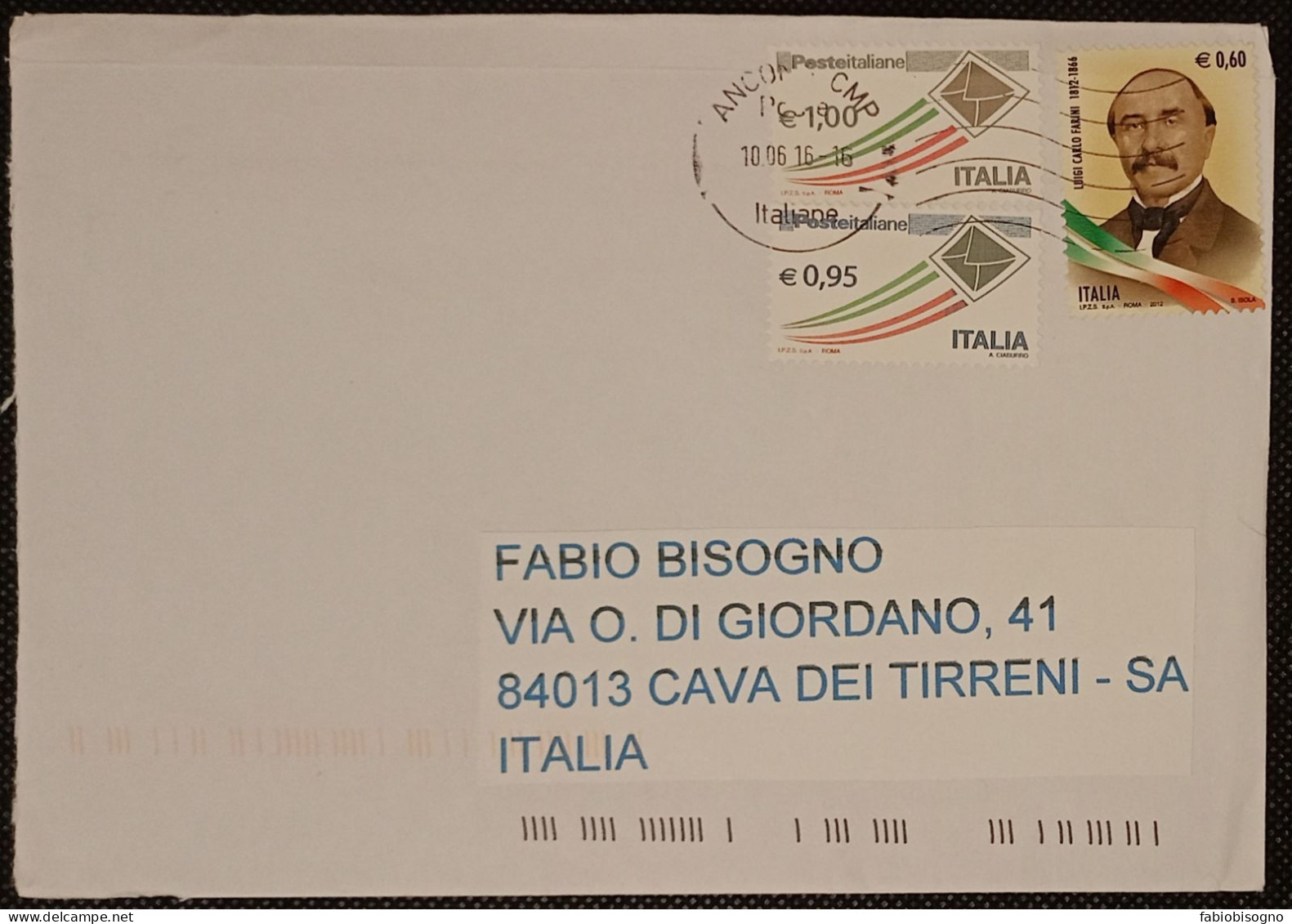 Farini € 0,60 + Busta € 1,00 + € 0,95 - 2011-20: Storia Postale