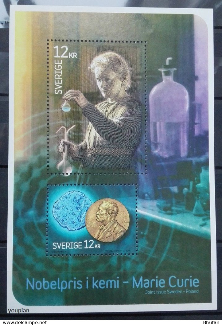 Sweden 2011, Joint Issue With Poland - Marie Curie, MNH S/S - Ongebruikt