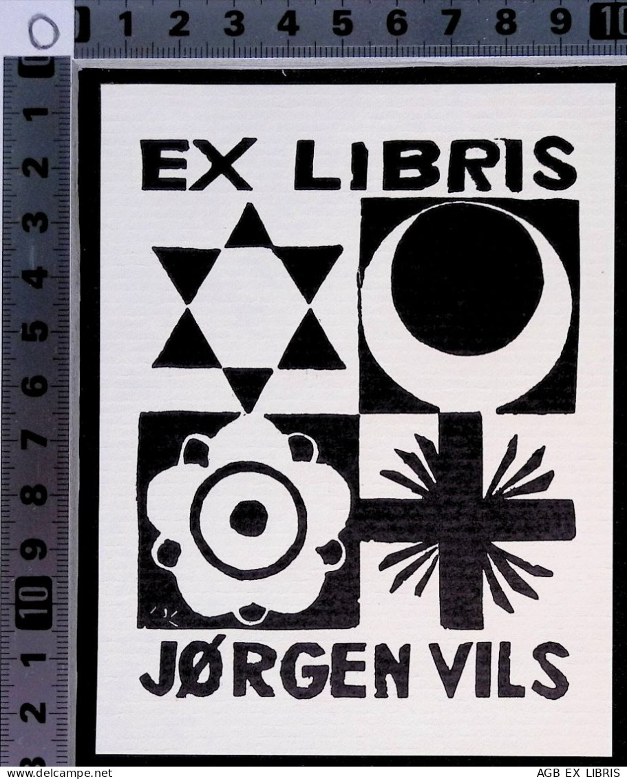 EX LIBRIS  JO ERICH KUHN Per JORGEN VILS L27bis-F01 1971 - Exlibris