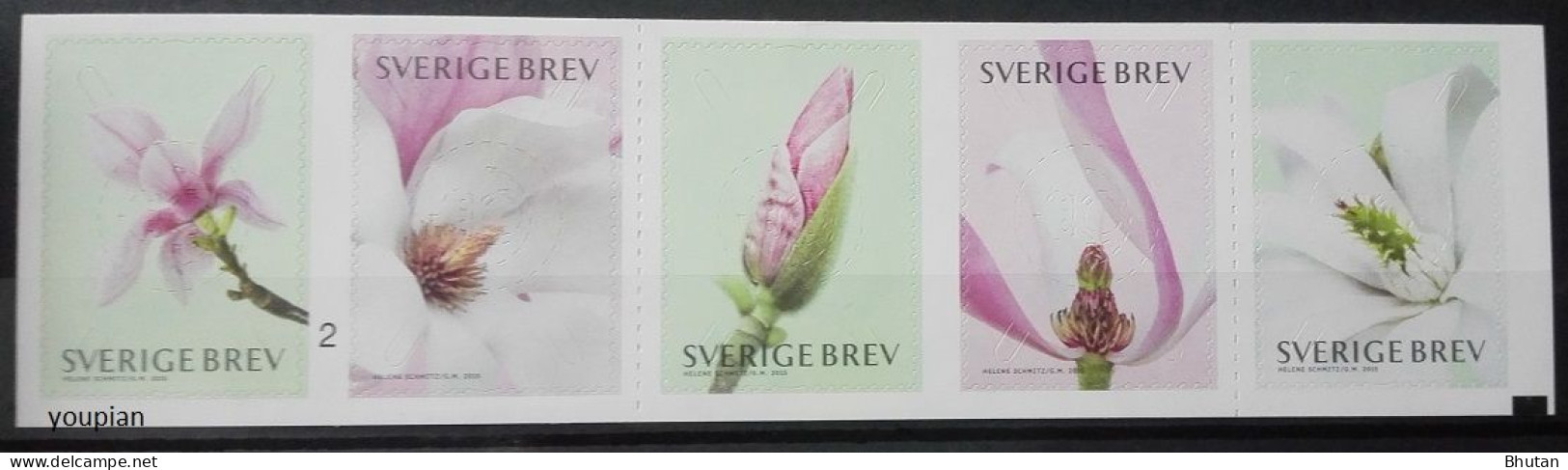 Sweden 2015, Magnolias Flower, MNH Stamps Set - Unused Stamps