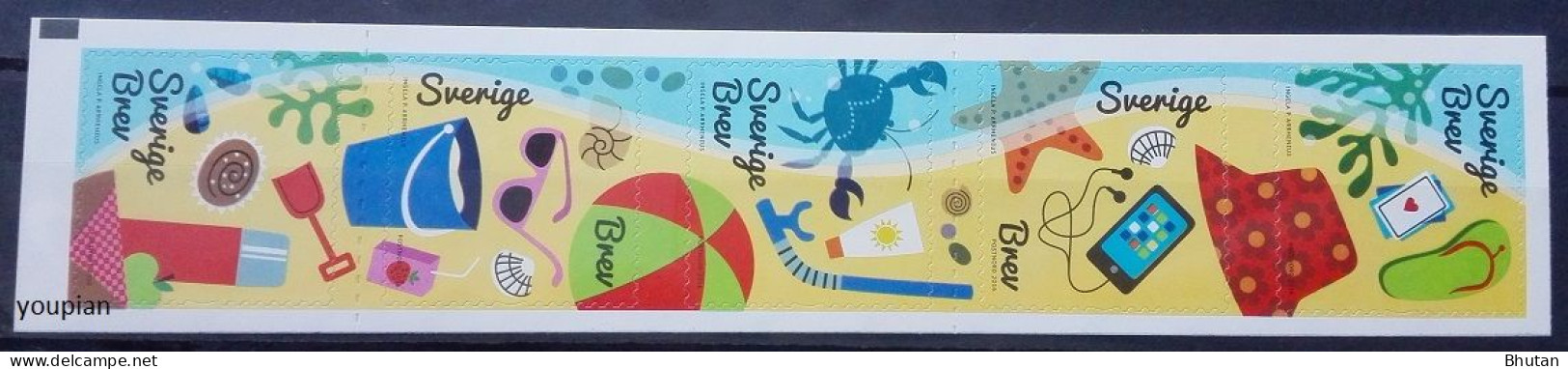 Sweden 2016, Beach Activities, MNH Stamps Set - Neufs