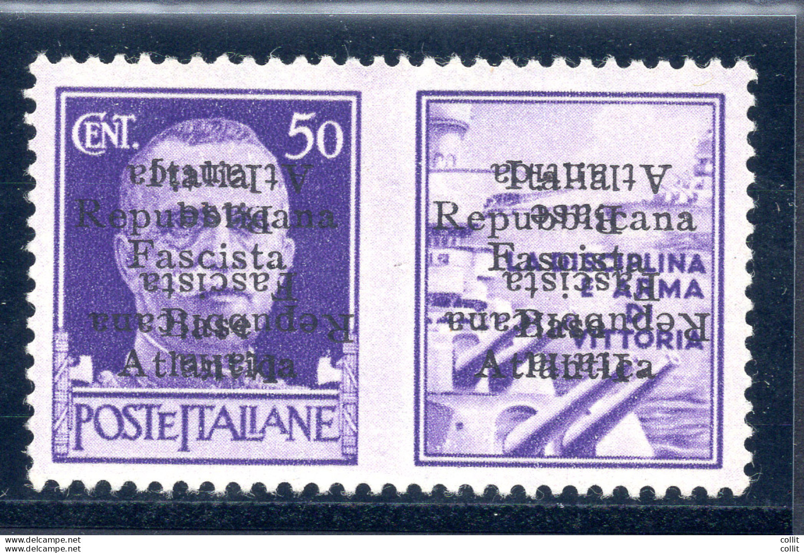 BaseAtlantica-Emissione Locale Propaganda Guerra Cent.50 Doppia Soprastampa - Neufs