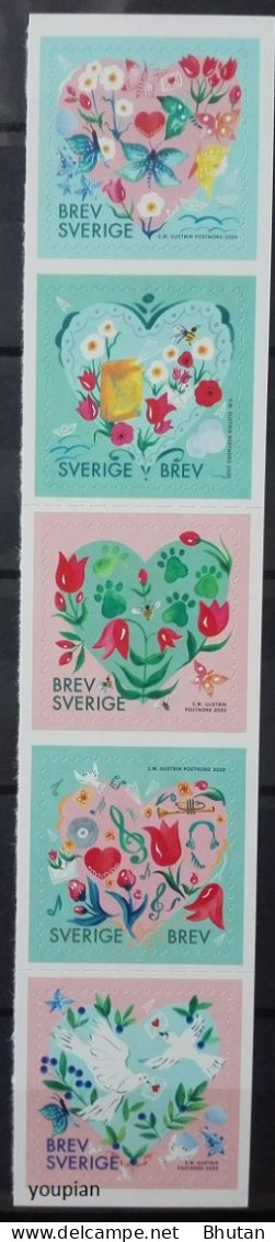 Sweden 2020, Heartfelt Greetings, MNH Stamps Set - Unused Stamps