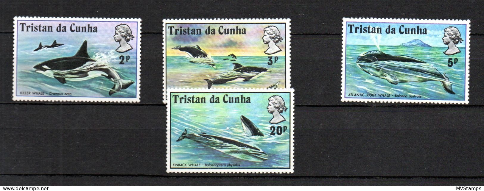 Tristan Da Cuna 1975 Satz 202/05 Wale/Fische Postfrisch - Tristan Da Cunha