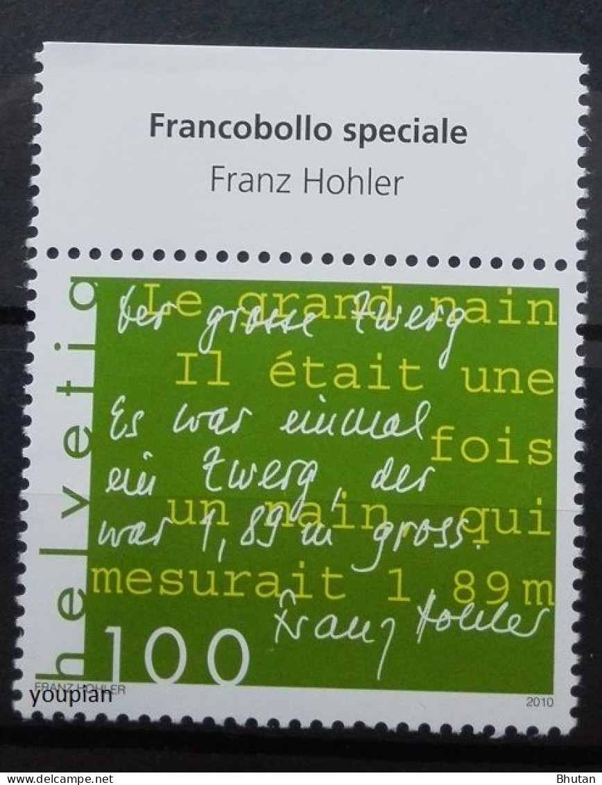 Switzerland 2010, Literature - Franz Hohler, MNH Single Stamp - Ongebruikt