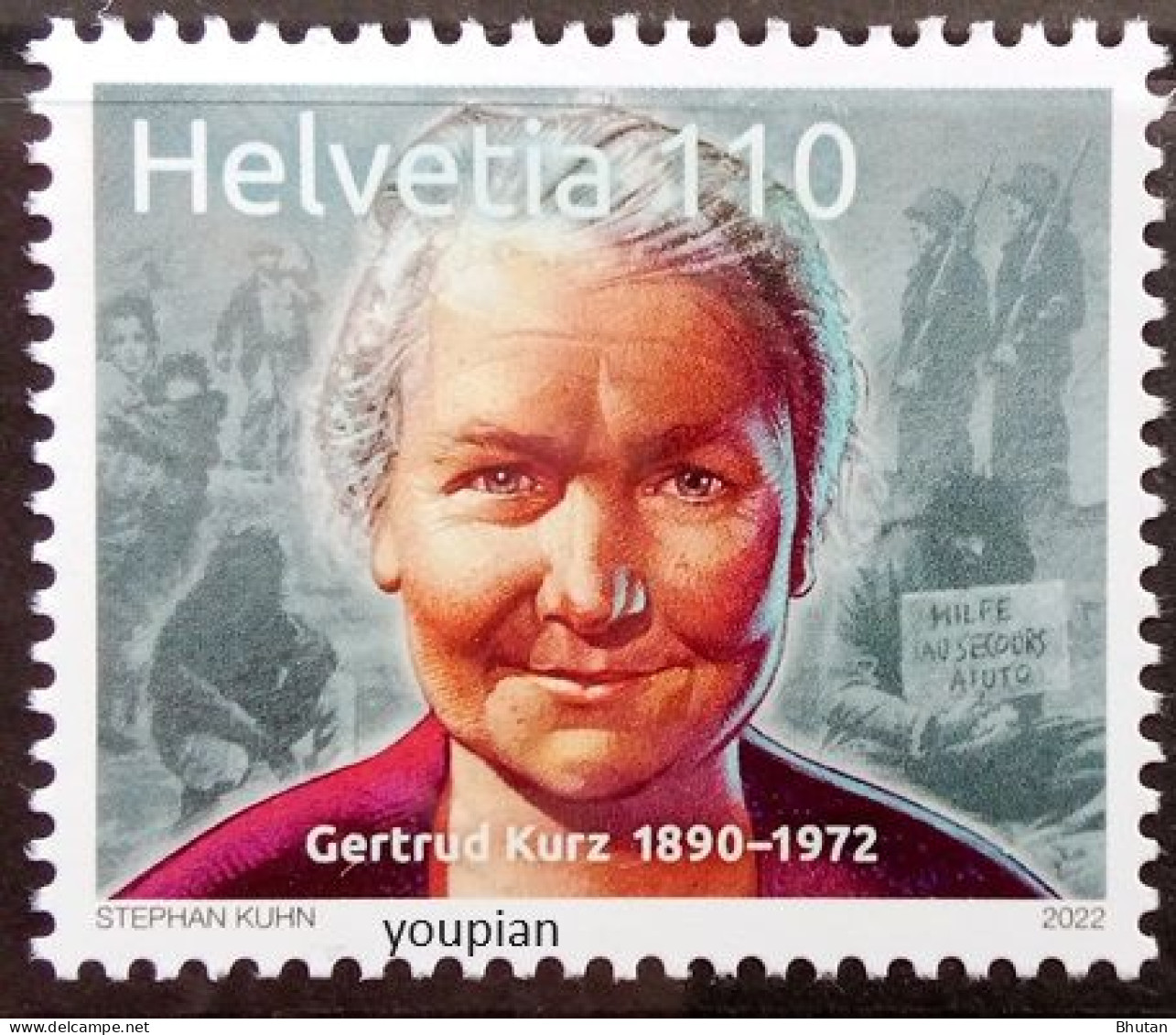 Switzerland 2022, 50th Death Anniversary Of Gertrud Kurtz, MNH Single Stamp - Nuevos