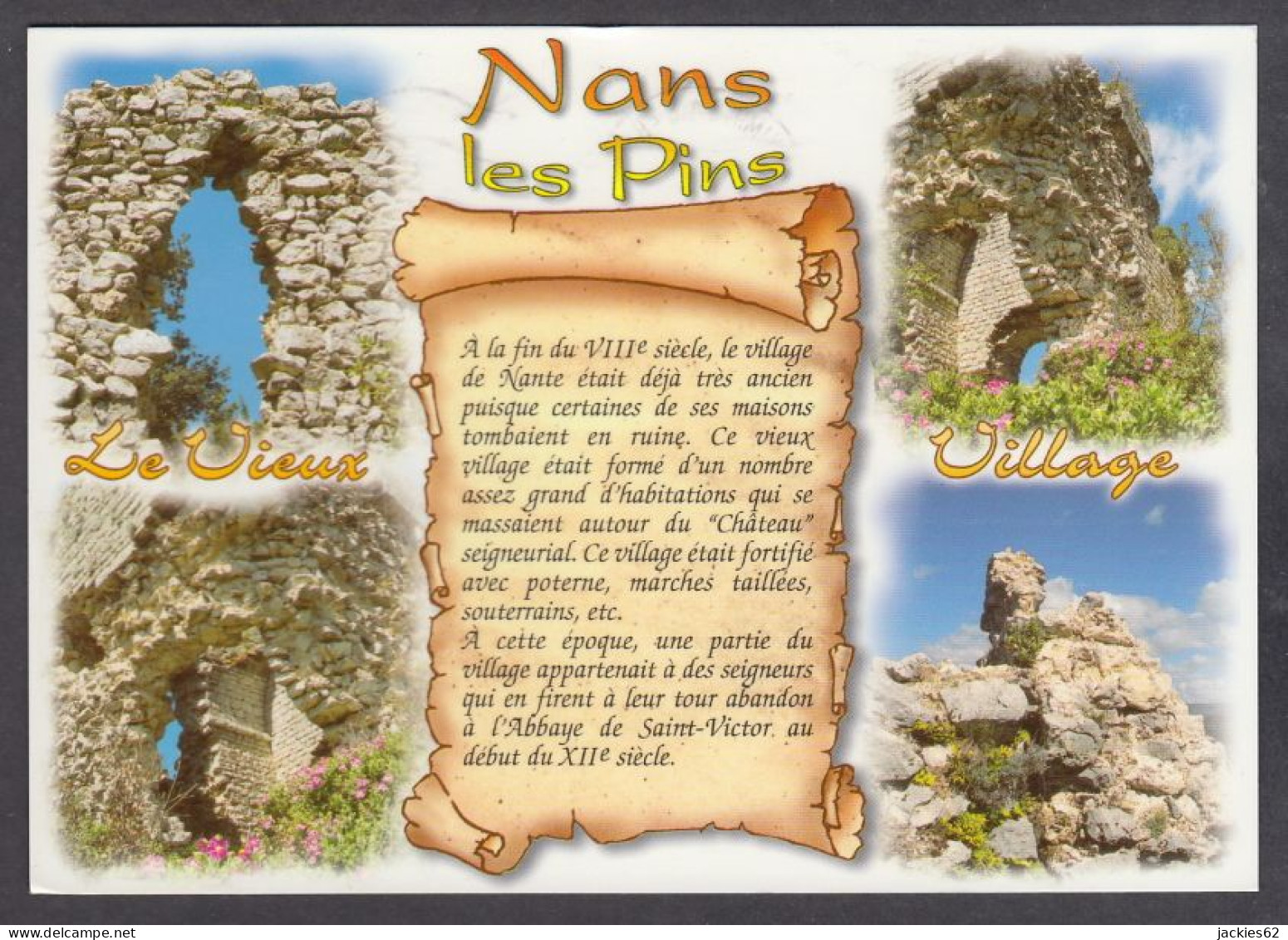 124701/ NANS-LES-PINS, Les Ruines Du Vieux Village Fortifié - Nans-les-Pins