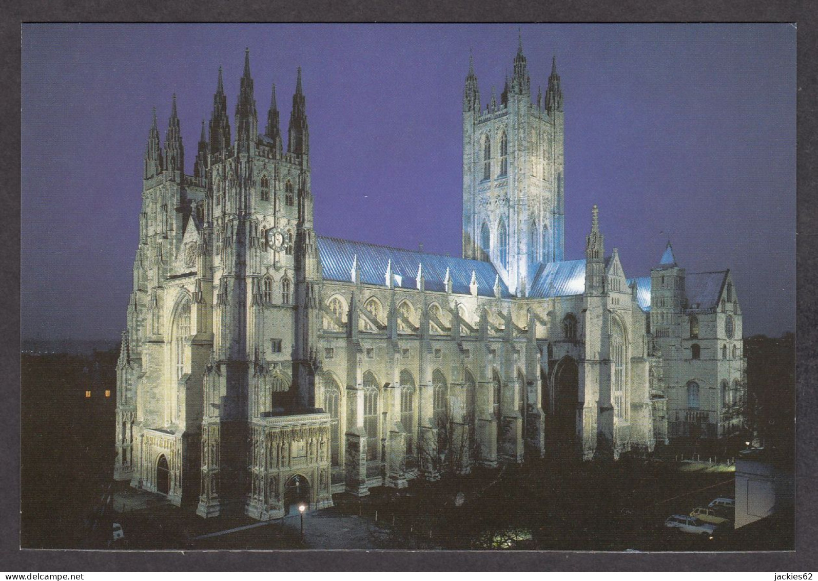 110820/ CANTERBURY, Cathedral, South West View By Night - Canterbury