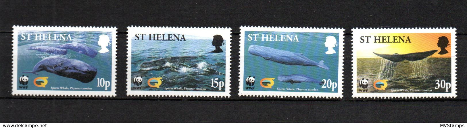 St Helena 2003 Satz WWF/Walfische/Whales Postfrisch - Saint Helena Island