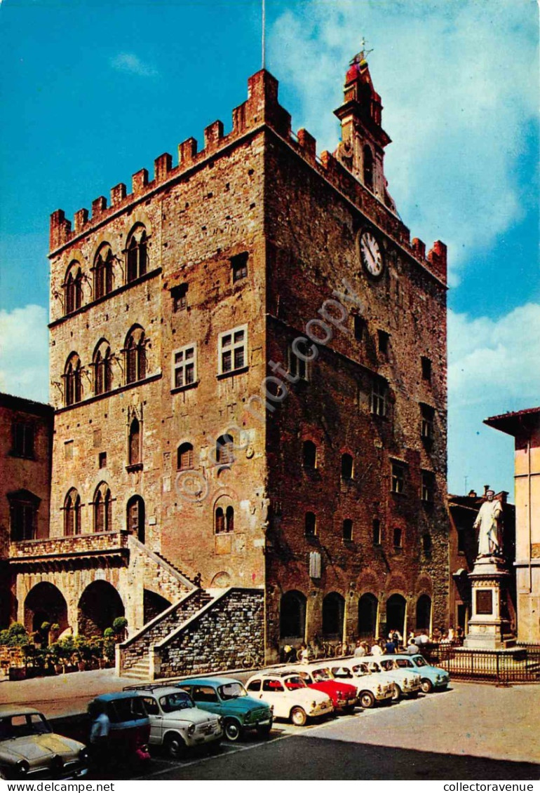 Cartolina Prato Piazza Del Comune Palazzo Pretorio Auto Fiat 500 E 600 - Prato