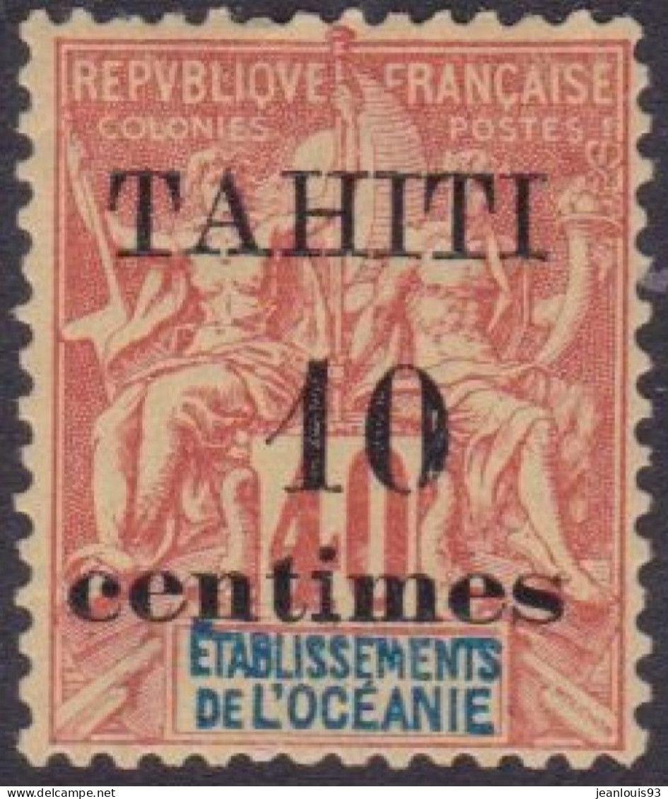 TAHITI  - 32  10C SUR 40C NEUF* AVEC CHARNIERE COTE 16 EUR - Unused Stamps