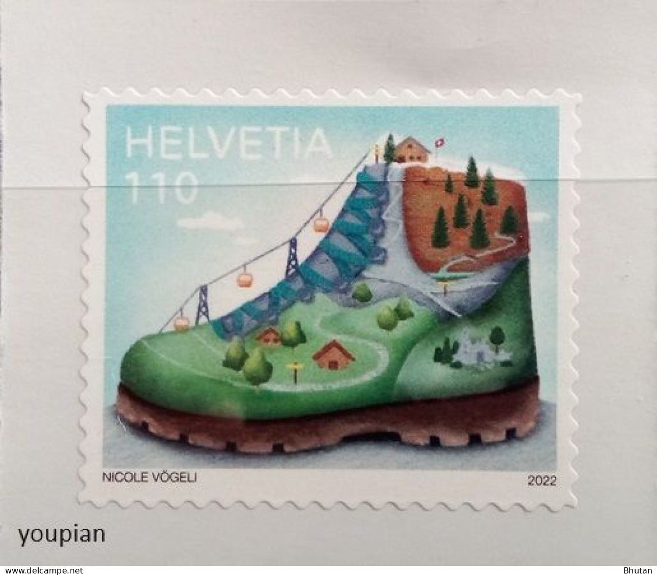 Switzerland 2022, Hiking, MNH Single Stamp - Nuovi