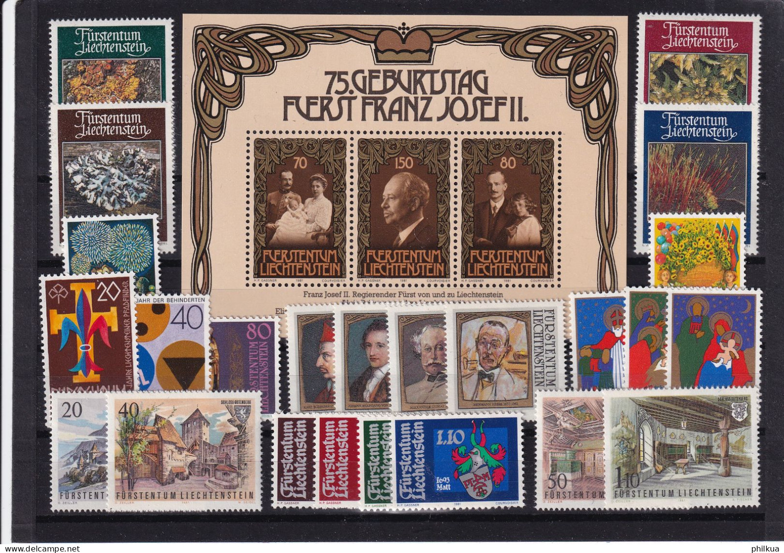 1981 Liechtenstein Kompletter Jahrgang - Postfrisch/**/MNH - Vollständige Jahrgänge