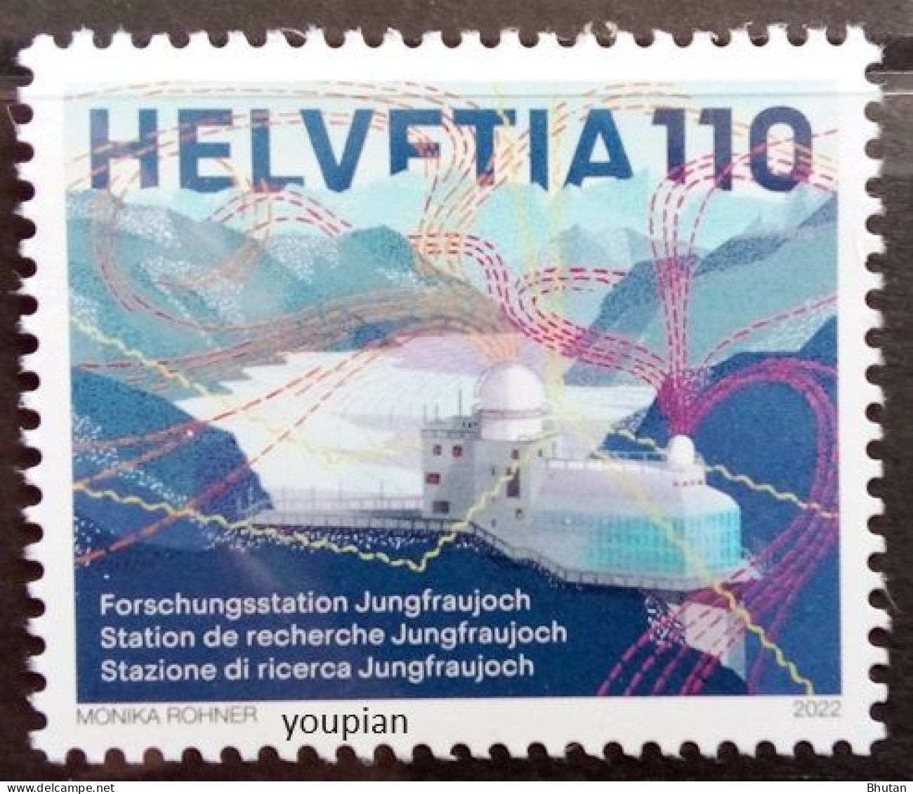 Switzerland 2022, Research Station Jungfraujoch, MNH Single Stamp - Ungebraucht