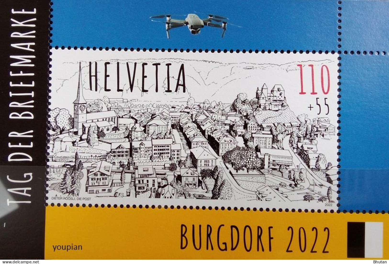 Switzerland 2022, Stamp Day Burgdorf, MNH S/S - Nuevos