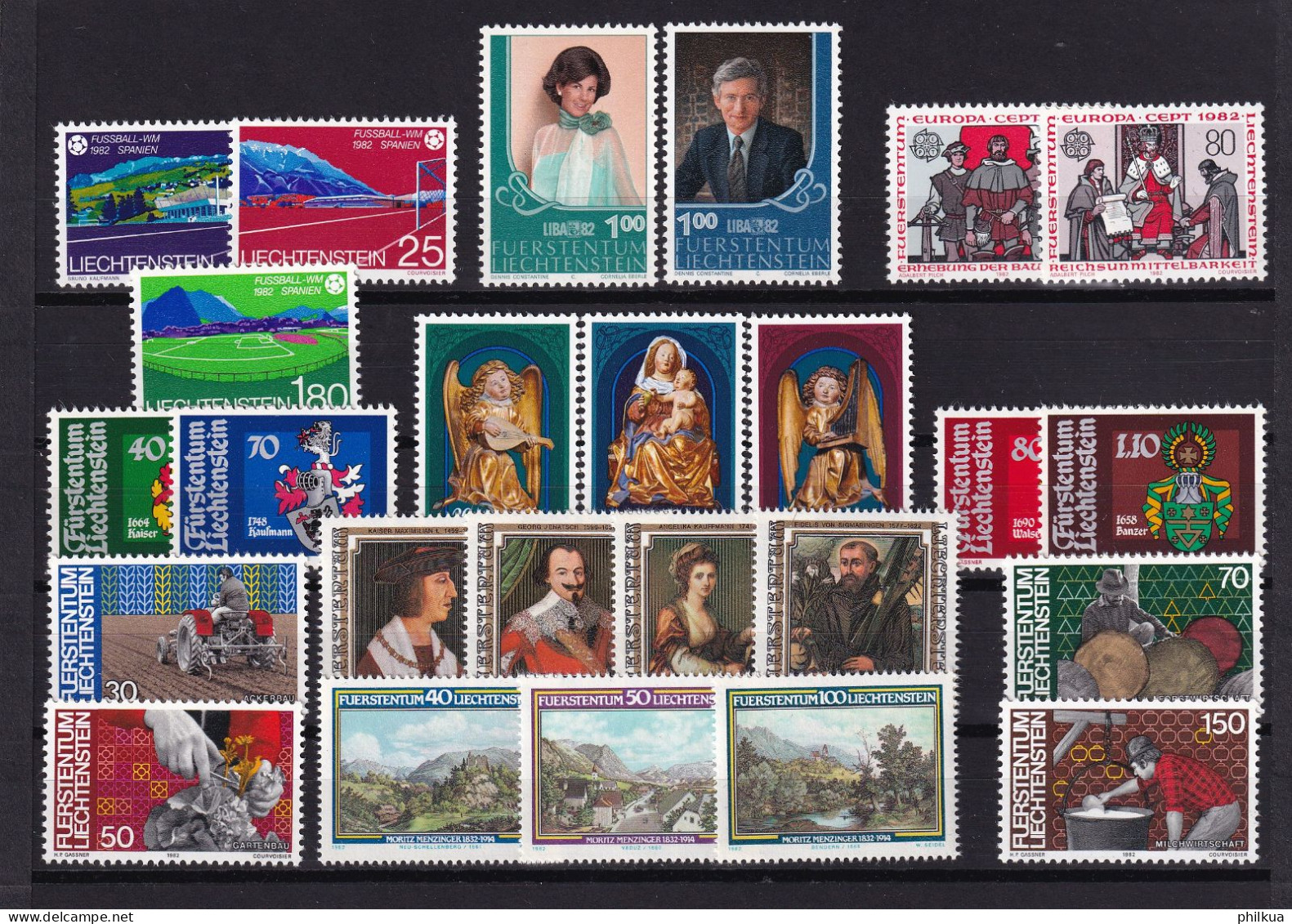 1982 Liechtenstein Kompletter Jahrgang - Postfrisch/**/MNH - Años Completos