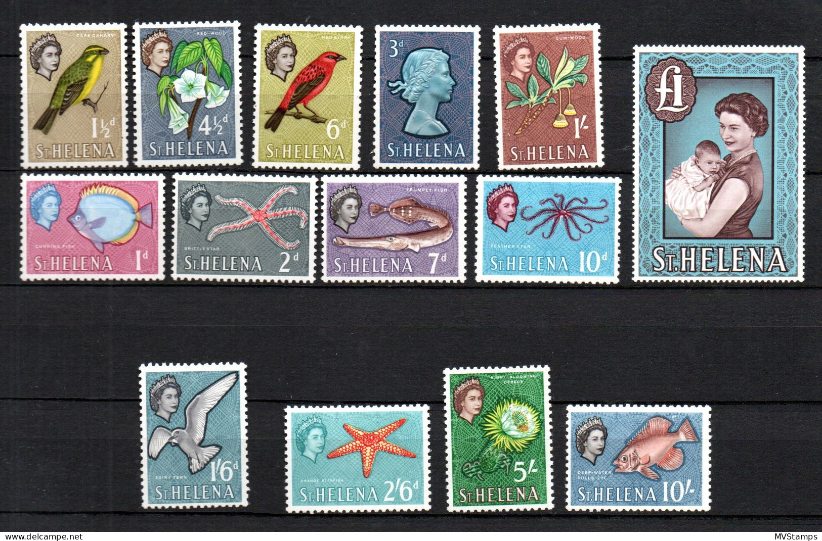 St Helena 1962 Satz 146/59 Freimarken/Definitives Ungebraucht/MLH - Saint Helena Island