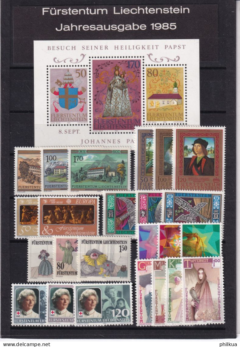 1985 Liechtenstein Kompletter Jahrgang - Postfrisch/**/MNH - Full Years