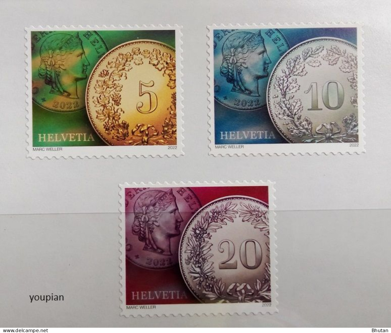 Switzerland 2022, Swiss Coins, MNH Stamps Set - Unused Stamps