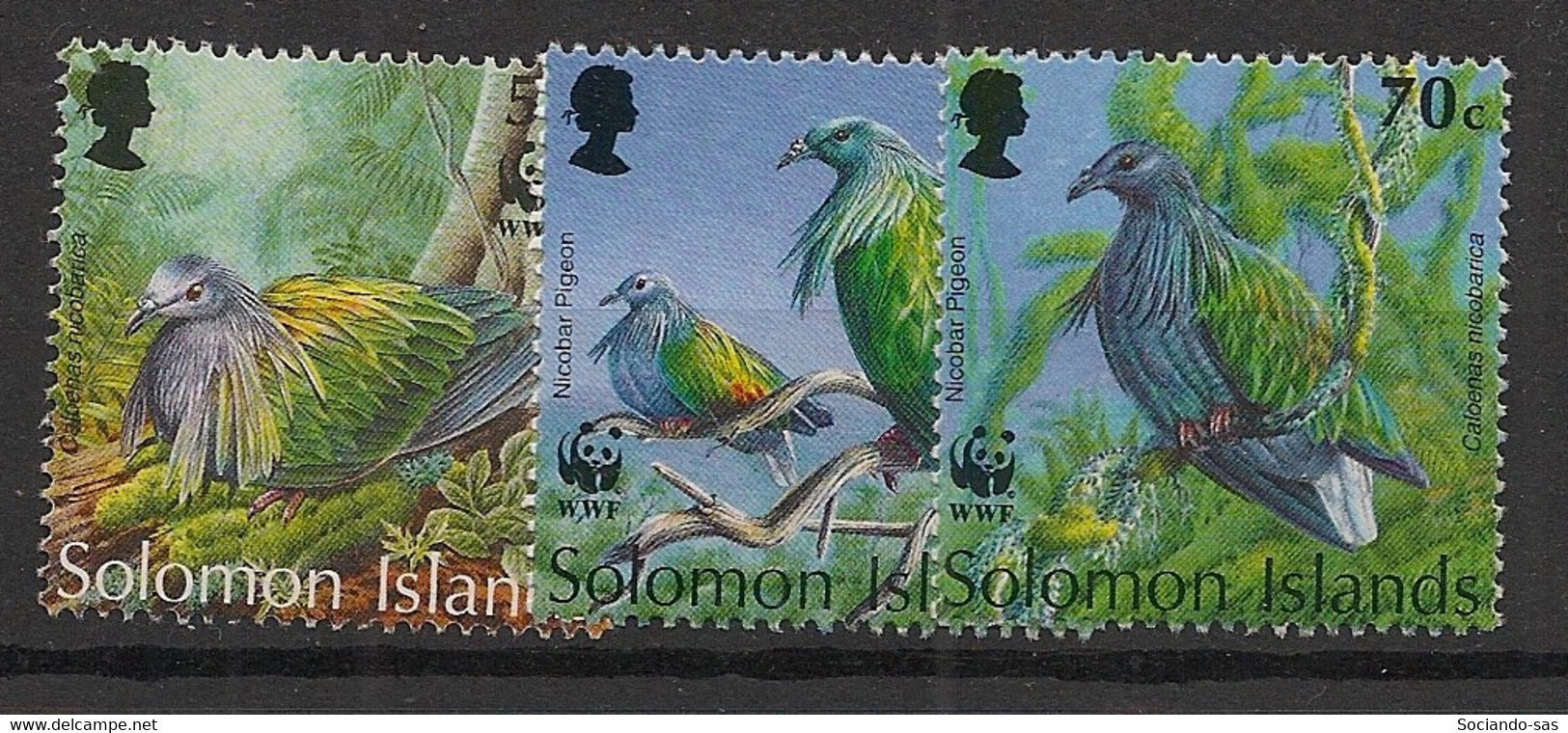 SOLOMON ISL. - 1993 - N°YT. 799 à 801 - Pigeon / WWF - Neuf Luxe ** / MNH / Postfrisch - Pigeons & Columbiformes