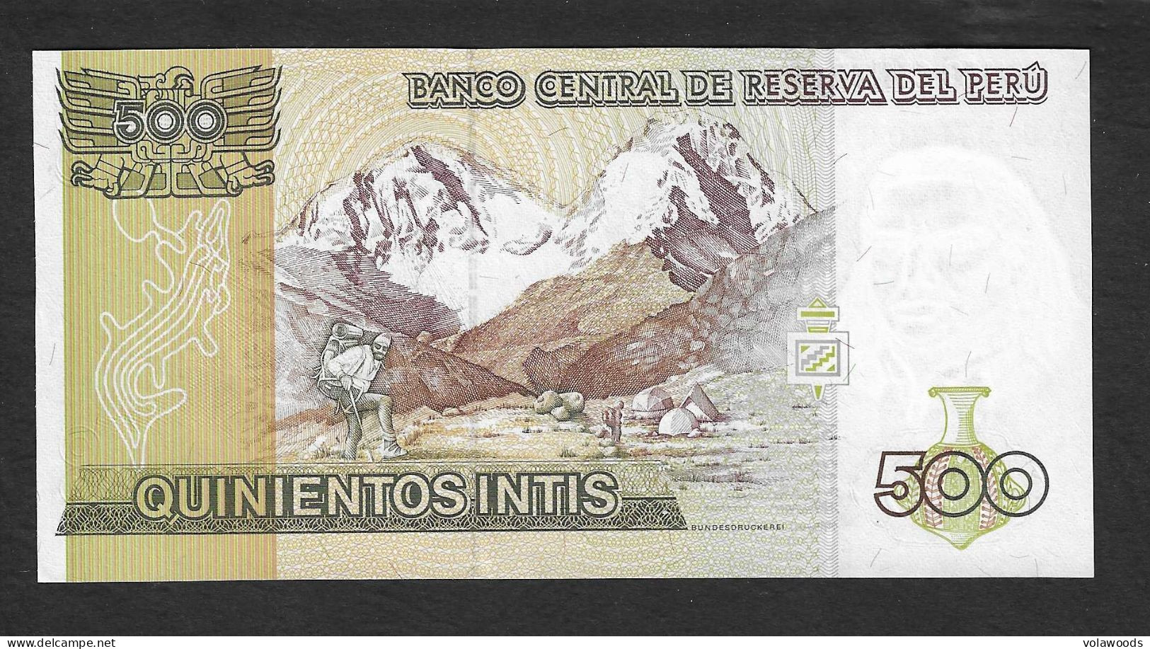 Perù - Banconota Non Circolata FdS UNC Da 500 Intis P-134b - 1987 #19 - Peru