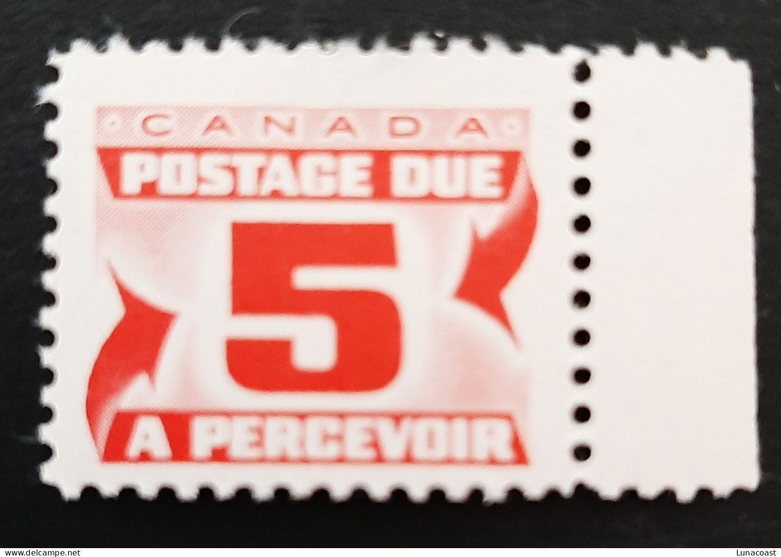 Canada 1969 MNH **  Sc  J 32a,  5c Postage Due, Second Issue, Dex Gum - Unused Stamps