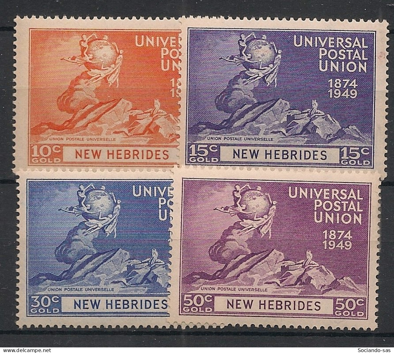 NOUVELLES-HEBRIDES - 1949 - N°YT. 140 à 143 - Série Complète - Neuf Luxe ** / MNH / Postfrisch - Ongebruikt