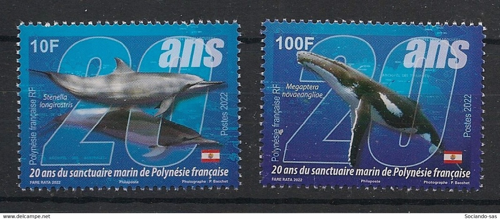 POLYNESIE - 2022 - N°YT. 1309 à 1310 - Sanctuaire Marin - Neuf Luxe ** / MNH / Postfrisch - Ungebraucht