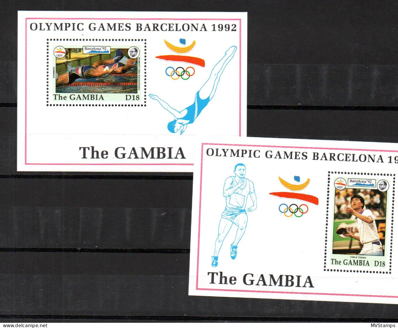 Gambia 1992 Olympische Spielen Blocke 160/61 Schon Postfrisch - Gambie (1965-...)