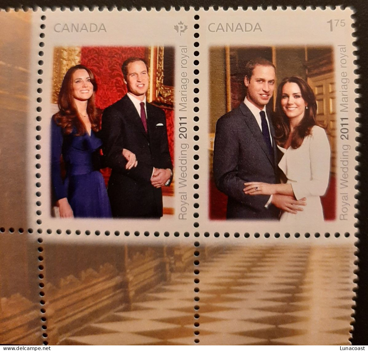 Canada 2011 MNH **  Sc  2465a, Se-tenant Pair, Perf. 12.8x13.4, Royal Wedding - Unused Stamps