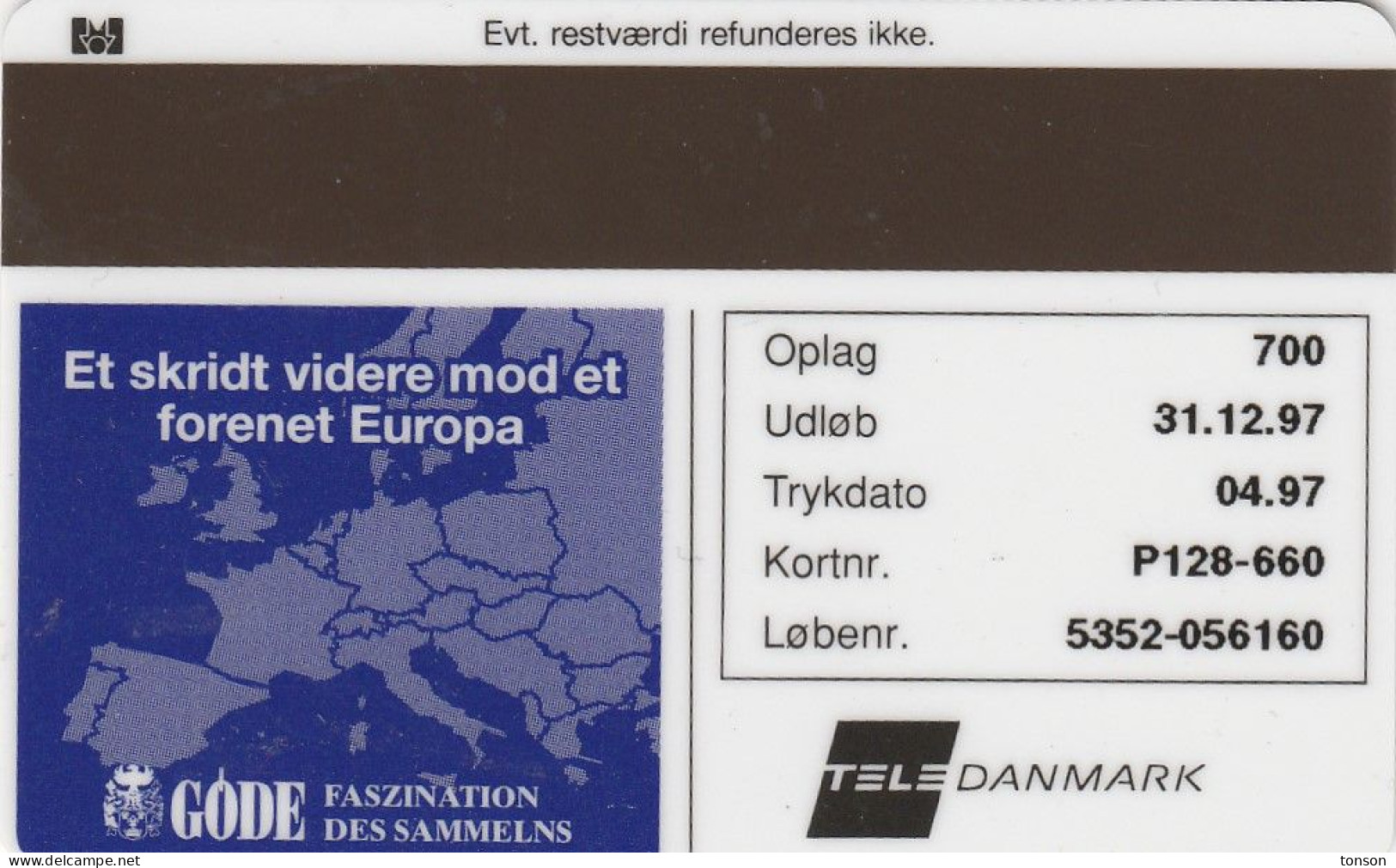 Denmark, P 128,  ECU-Finland,  Mint, Only 700 Issued, Coin, Flag, 2 Scans. - Denemarken