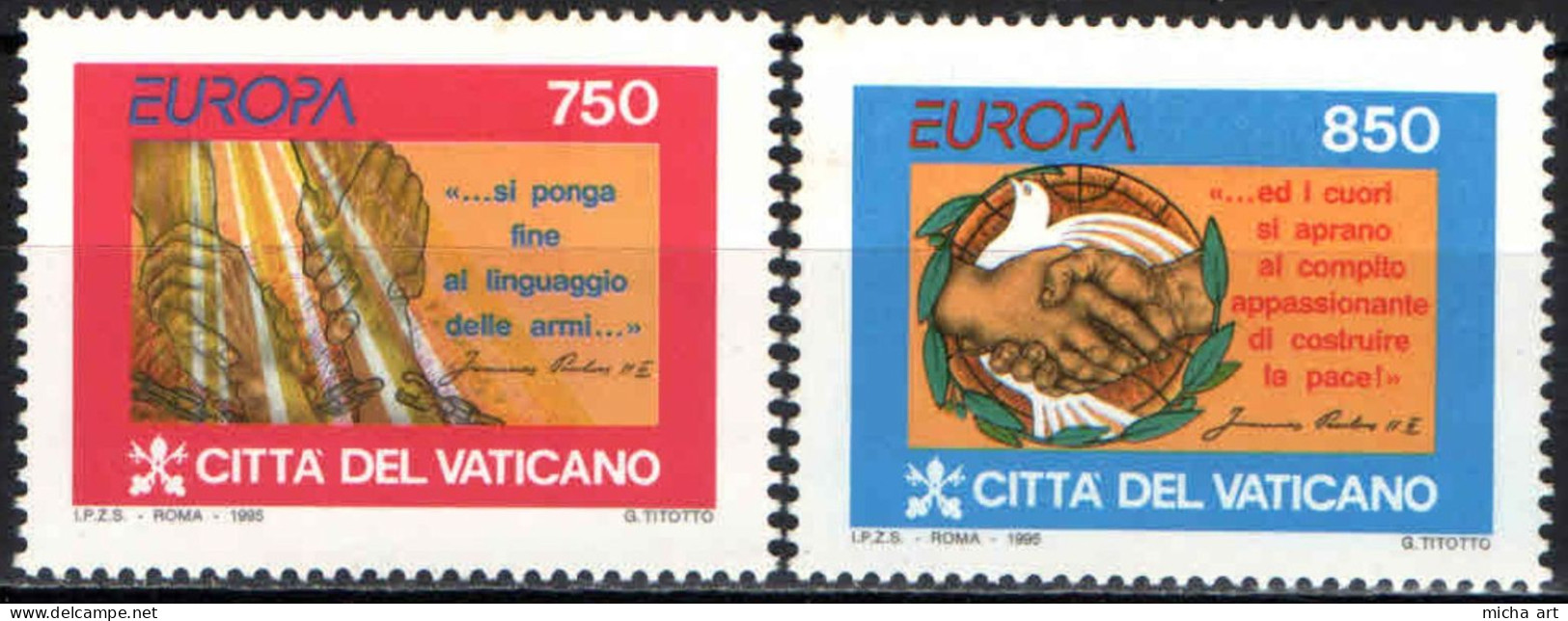 Vatican 1995 Europa CEPT Set MNH - 1995