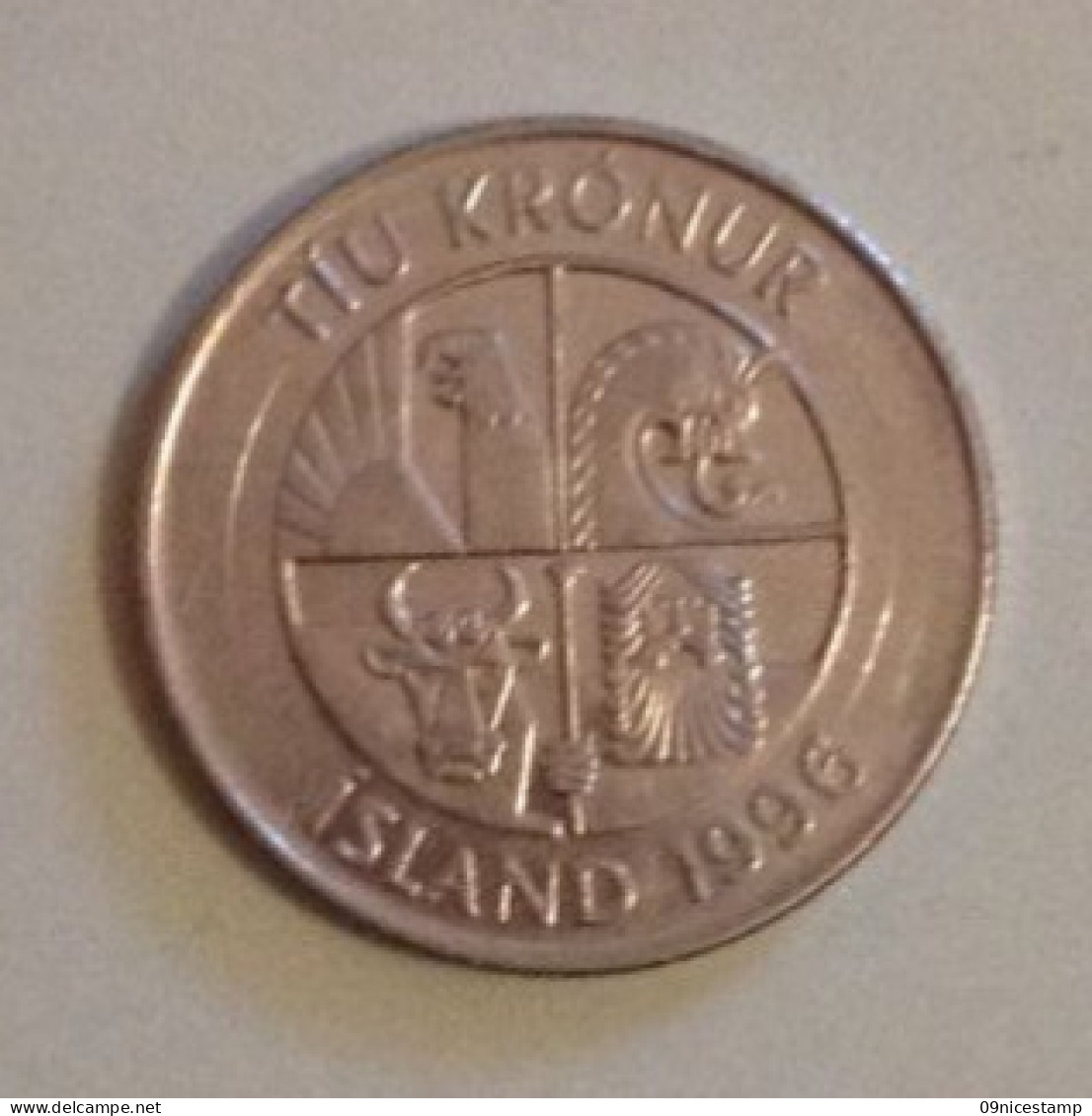 Iceland, Year 1996, Used; 10 Kronen - Islanda