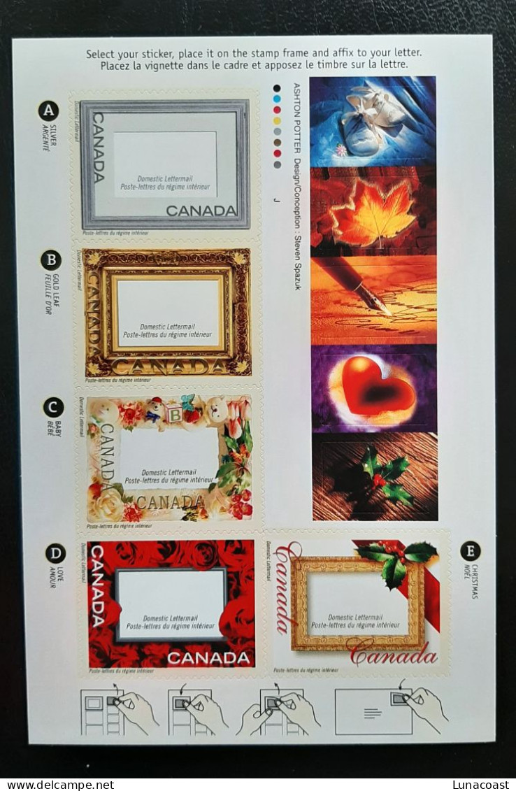 Canada 2001 MNH **  Sc  1918, Booklet Pane Of 5 X (47c) Picture Postage - Nuevos