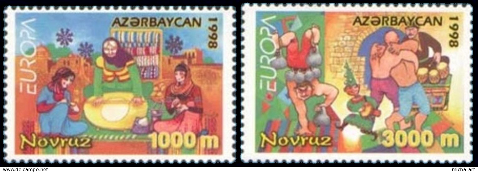 Azerbaijan 1998 Europa CEPT Set MNH - 1998