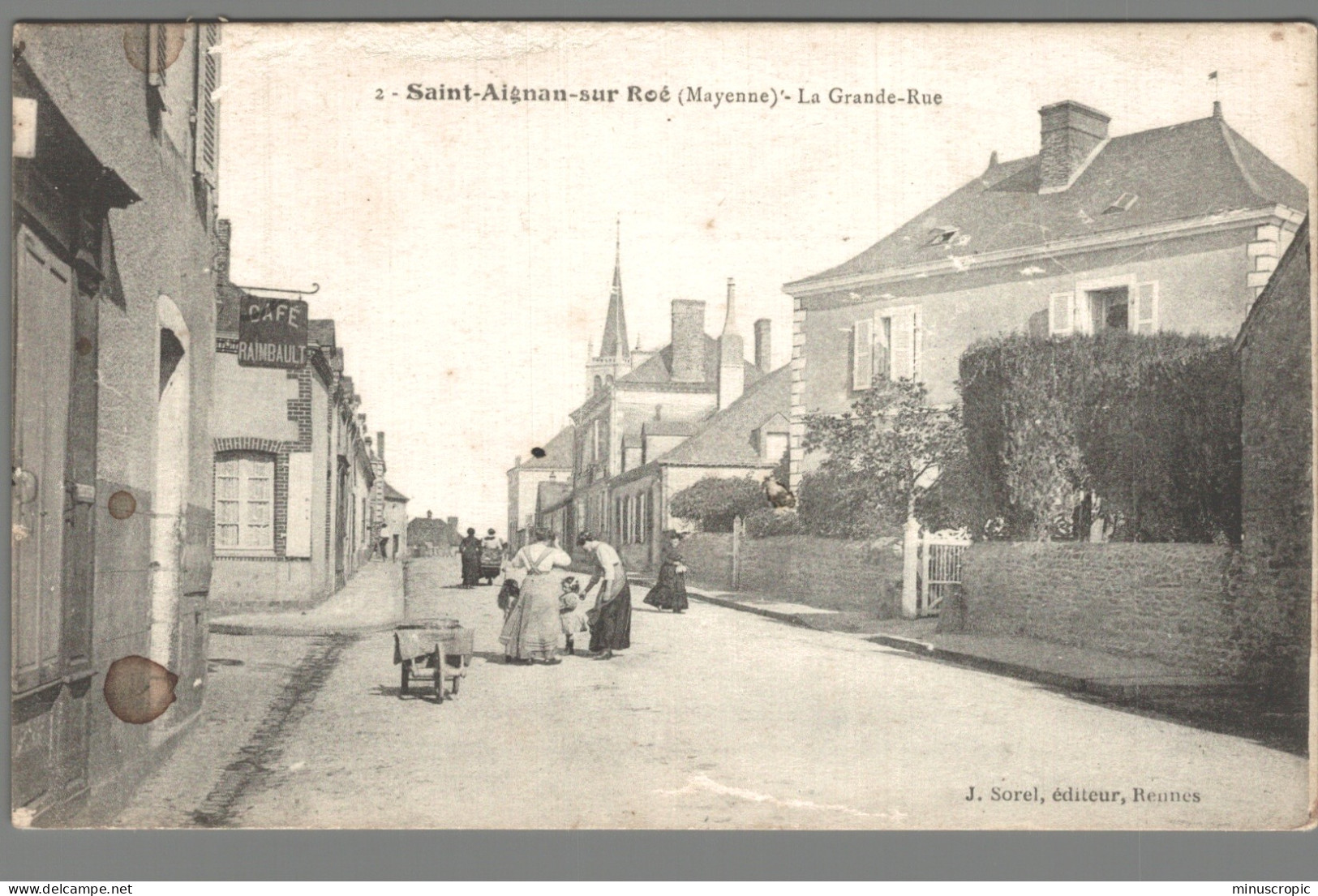 CPA 53 - Saint Aignan Sur Roe - La Grande Rue - Saint Aignan Sur Roe