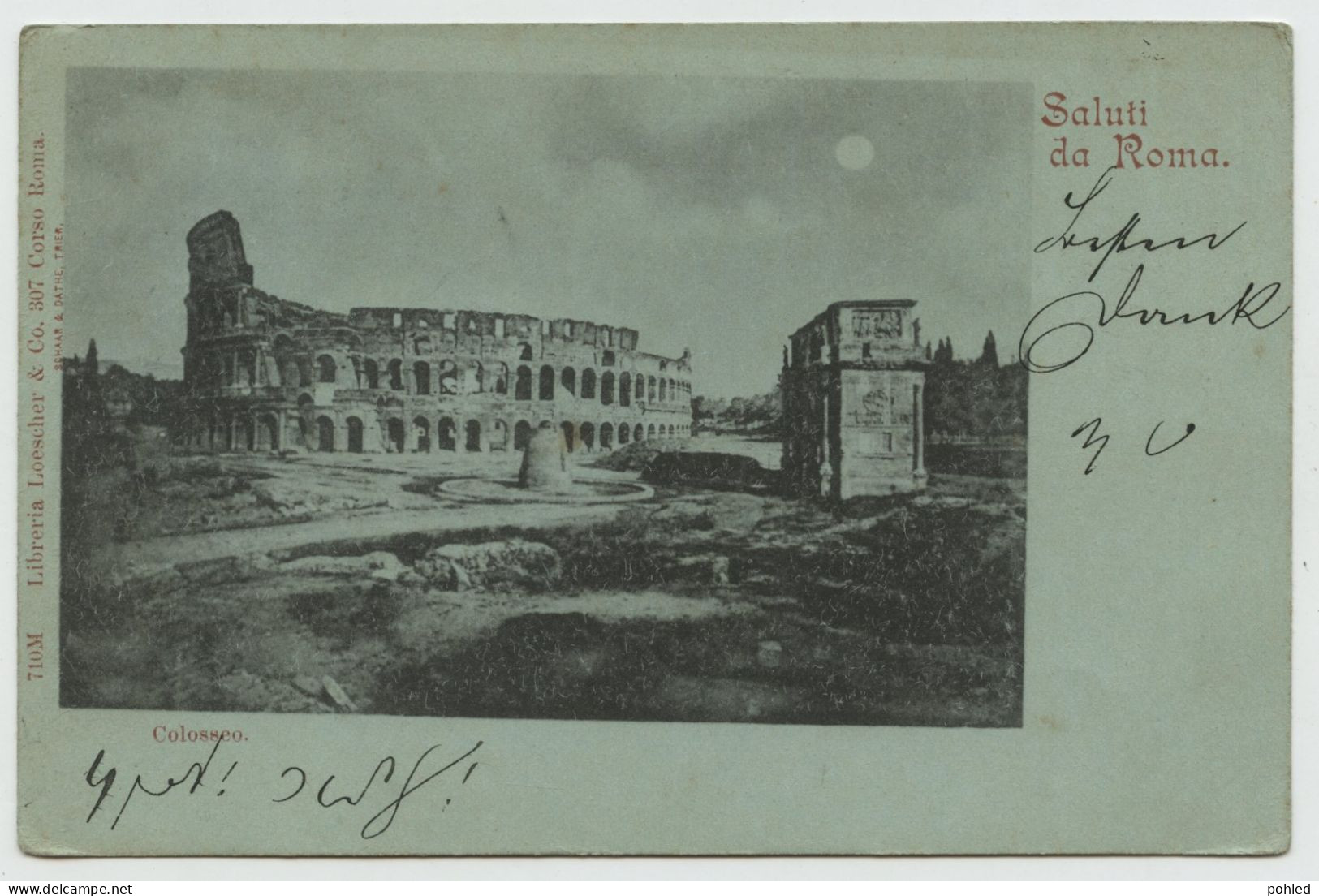 01229*ITALY*ITALIA*2x ROMA*COLOSSEO*PONTE E CASTELLO S. ANGELO*1898 - Colisée