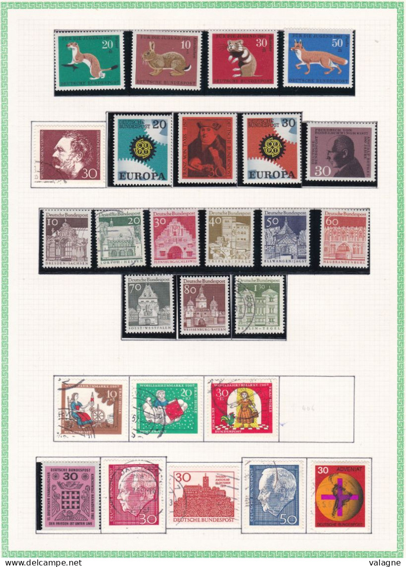 RFA Collection Presque Complète De 1965 à 1975/6 En Majorité Oblitérée - Collections (en Albums)