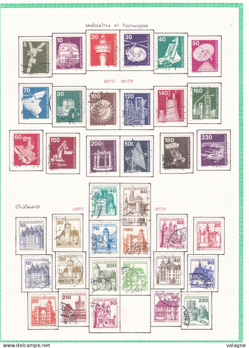 RFA Collection presque complète de 1965 à 1975/6 en majorité oblitérée