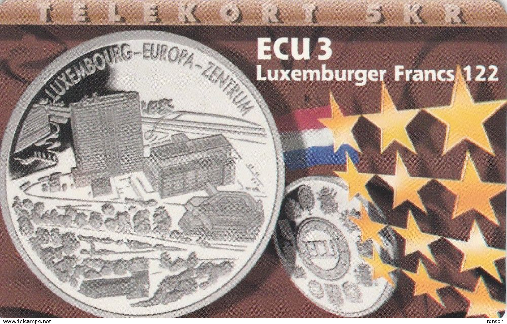 Denmark, P 141, ECU - Luxemburg, Only 700 Issued, Coins , Flag, 2 Scans. - Denmark