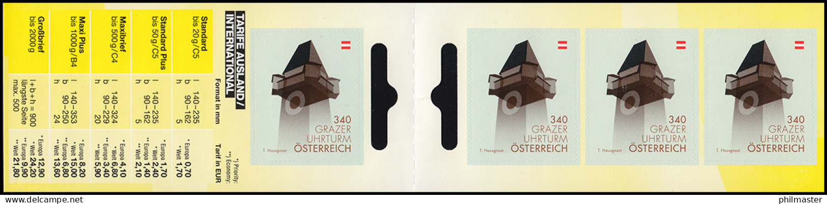 Österreich MH 0-28 Wahrzeichen Uhrturm Graz, Postfrisch ** - Postzegelboekjes