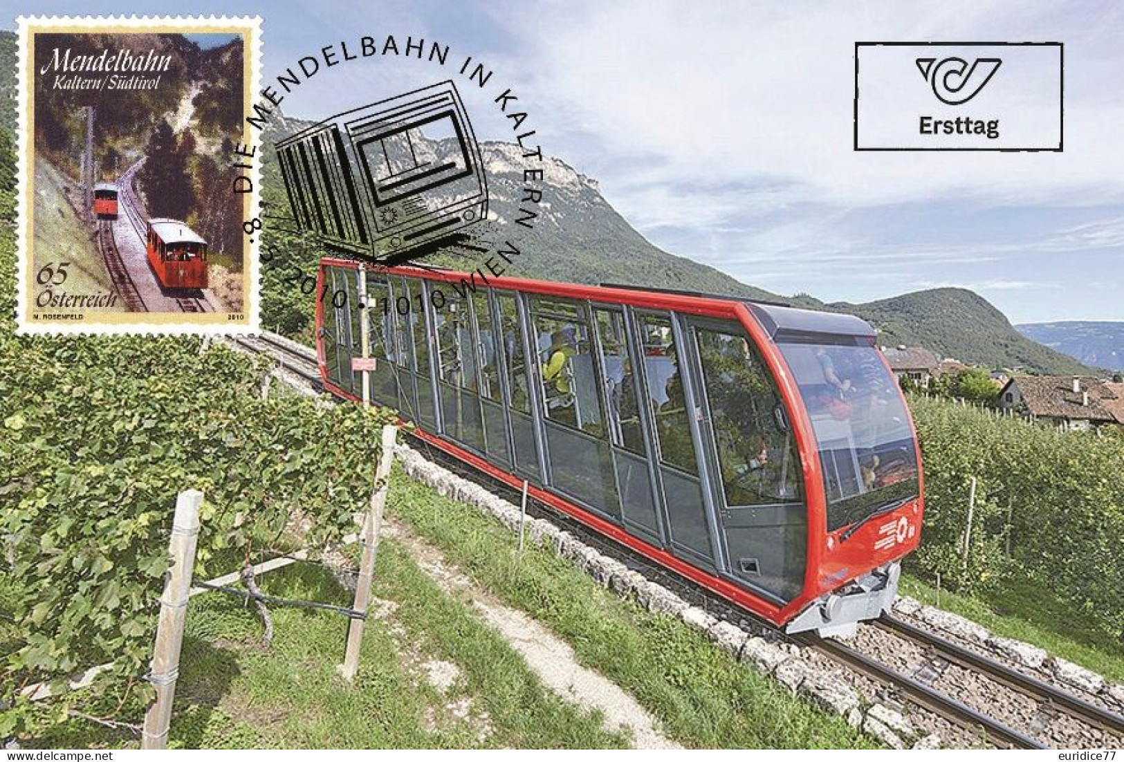 Austria 2010 - Mendelbahn Carte Maximum - Cartes-Maximum (CM)