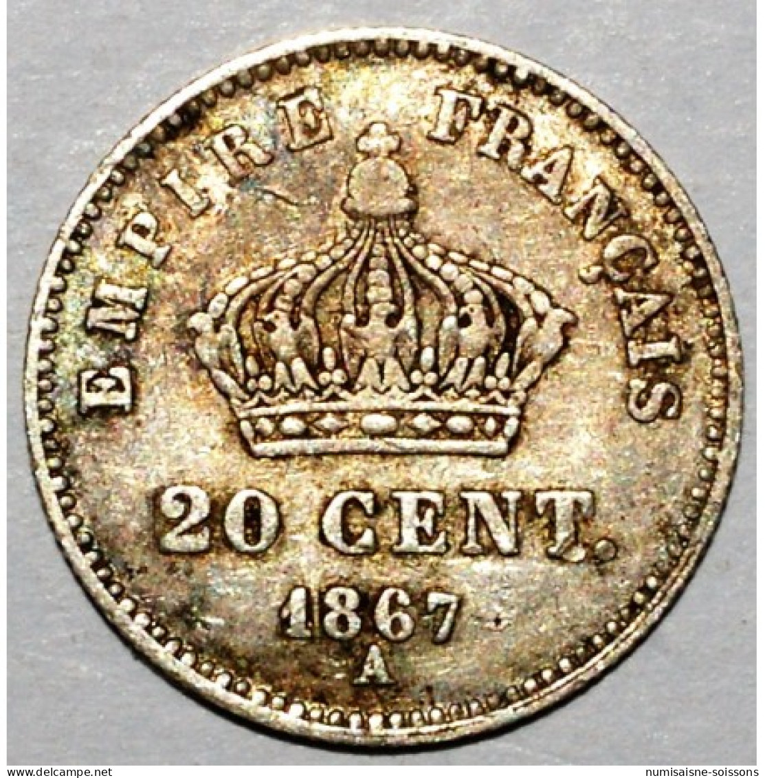 GADOURY 309 - 20 CENTIMES 1867 A Paris TYPE NAPOLEON III - KM 808 - TB+ - 20 Centimes