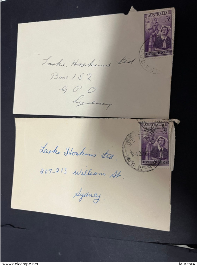 23-2-2024 (1 Y 2) Australia Cover X 3 - 1950's - All 3 With Nursing Stamps - Cartas & Documentos